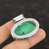 Pendentif chrysoprase en argent sterling 925, bijou fait main, pendentif vintage, véritable bijou en pierres précieuses, pendentif de déclaration, cadeau d'anniversaire