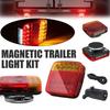 Feux de remorque sans fil magnétiques Haute luminosité IP67 Étanche Fréquence 2,4 GHz Feux de remorque LED rechargeables Kit feux arrière de remorquage
