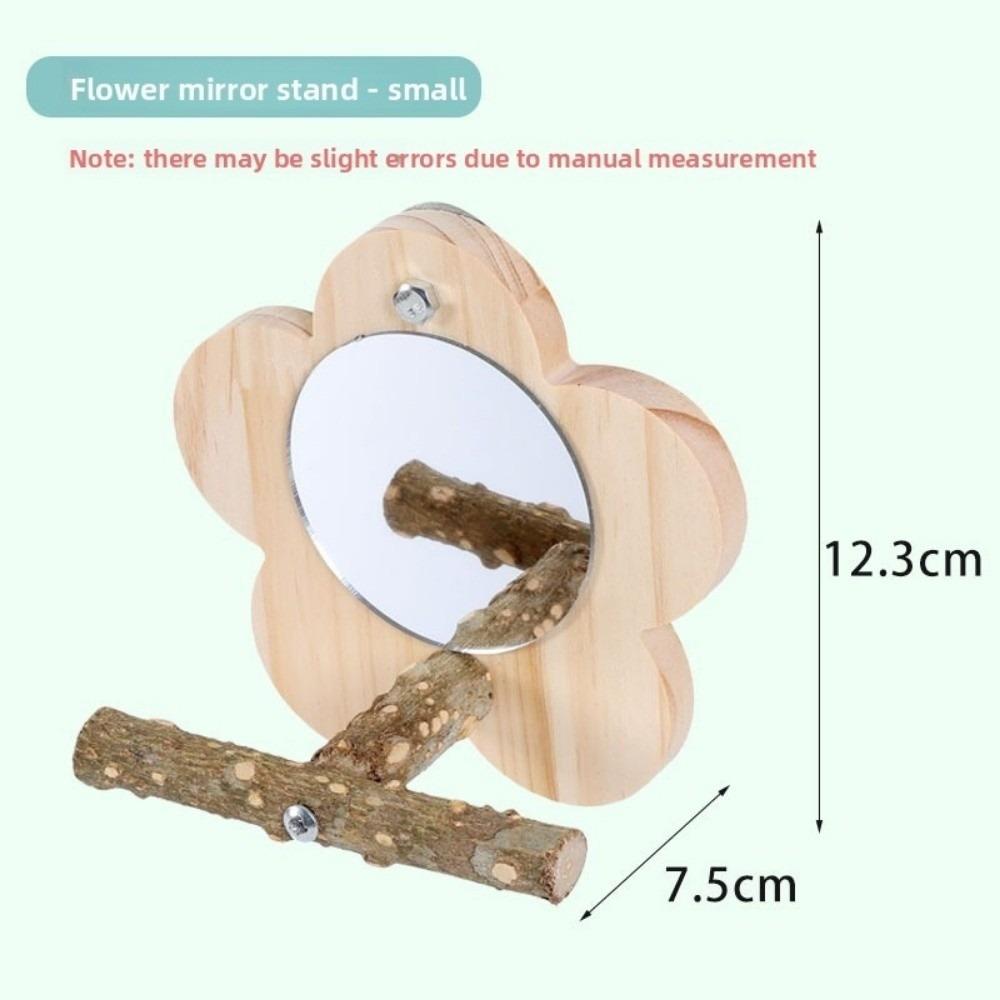 Square Bird Perch Stand Wooden Parrot Toys Creative Branch Perch Rod Stand  Cage Accessories