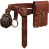 Style Collision! Steampunk Phone Bag with Medieval Leather Belt, the First Choice for Renaissance Cosplay Costume Accessories