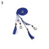 Women Braided Beads Tassels Thin Skinny Waist Rope Belt Self-Tie Dress Waistband