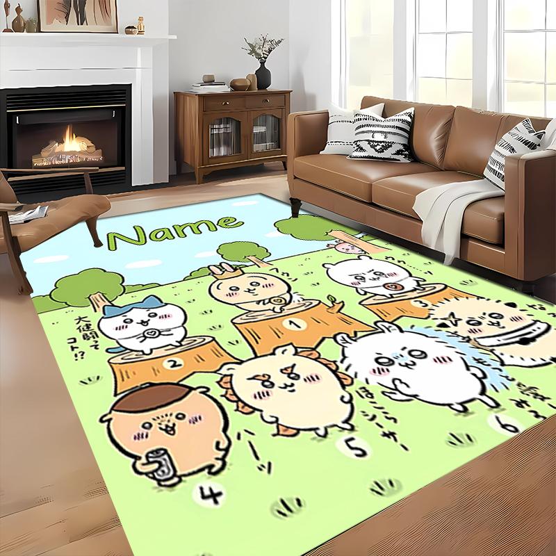 Custom personalization Chiikawa Area Rug - Perfect For Kitchen, Bathroom,Laundry Room Decor Large Size Available,Gift All Seasons