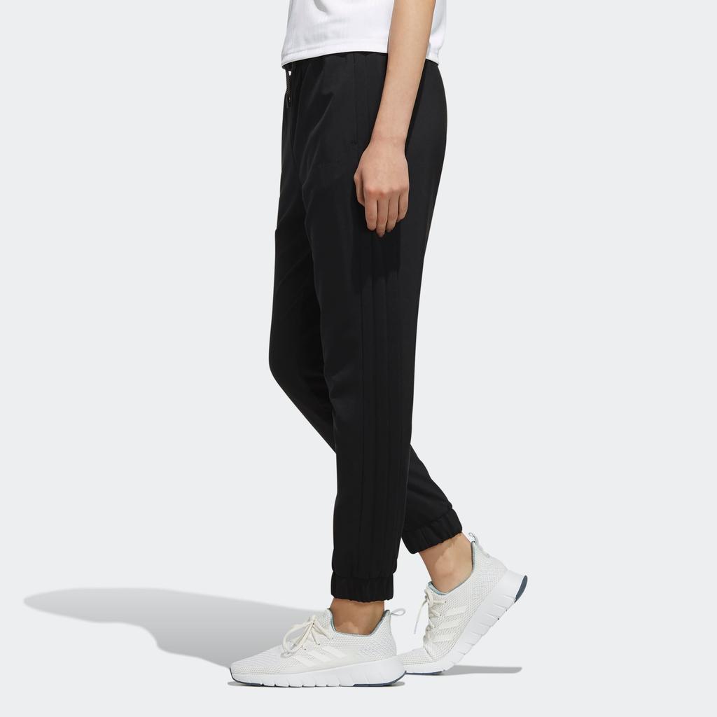 Adidas Solid Color Drawstring Sports Pants Women Bottoms Black EI4254