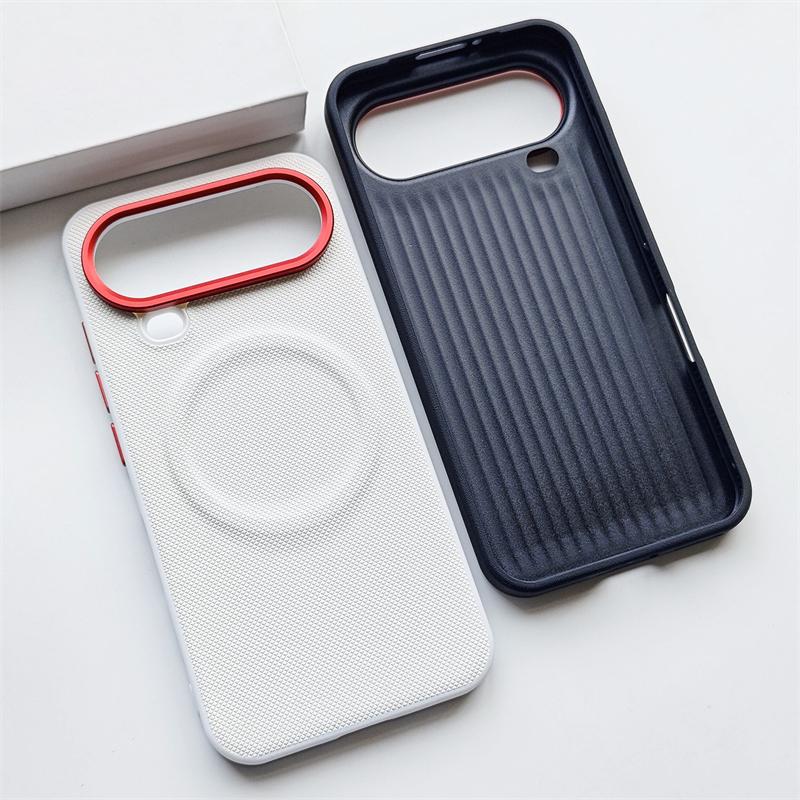 Magnetic Fine Grained Leather Case For Honor Magic 8 Pro Air Case Metal Lens Frame Cover Shockproof Bumper