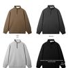 Men's Thick Stand-Collar Half-Zip Casual Sweatshirt – Heavyweight, Spring/Autumn Trend, Solid Color