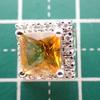 [Used] K14WG Citrine Diamond Pendant Top/j16-21