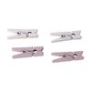 Mini Pink and White Wooden Clothespins 3.5 Cm 26 Pieces
