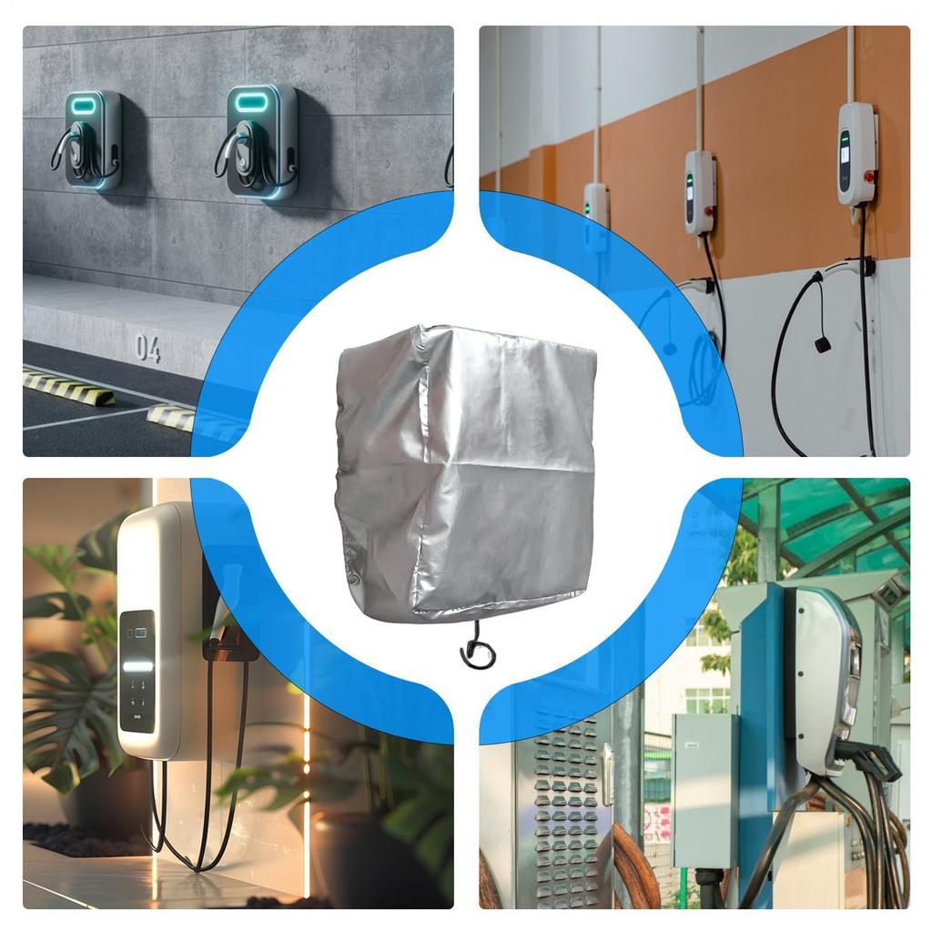 Universal EV Charger Weatherproof Cover, Waterproof Electric Vehicle Charging Station Protective Outdoor Rain Shelter 32*20*40cm