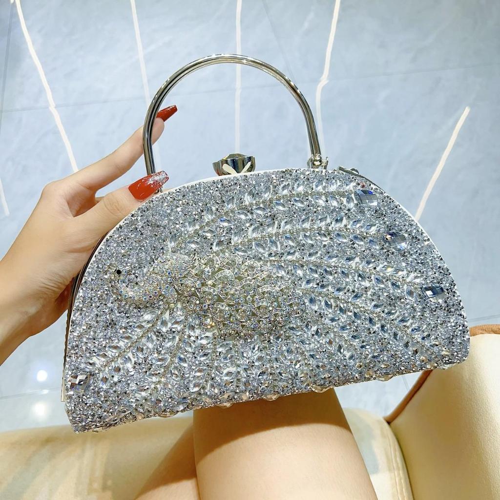 Women's Rhinestone Evening Clutch - Bridal & Banquet Handbag