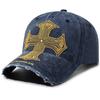 Embroidered Cross Baseball Cap for Men Women Vintage Design Sun Hat Hip Hop Fashion Caps GZW
