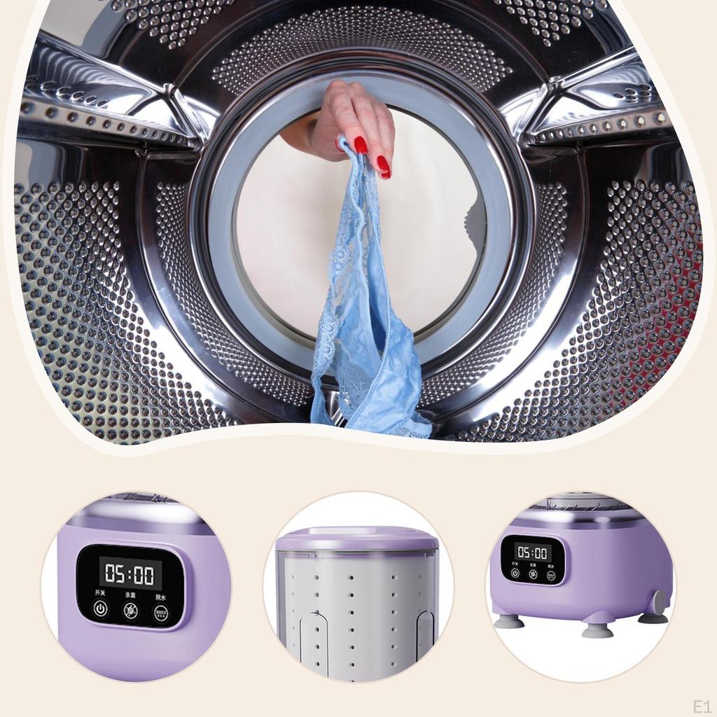 Underwear Washing Machine Automatic Portable for Camping Apartment Purple