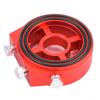 Universal Aluminum Oil Filter Cooler Sandwiched Plate Oil Pressure Temp Gauge Adapter Kit