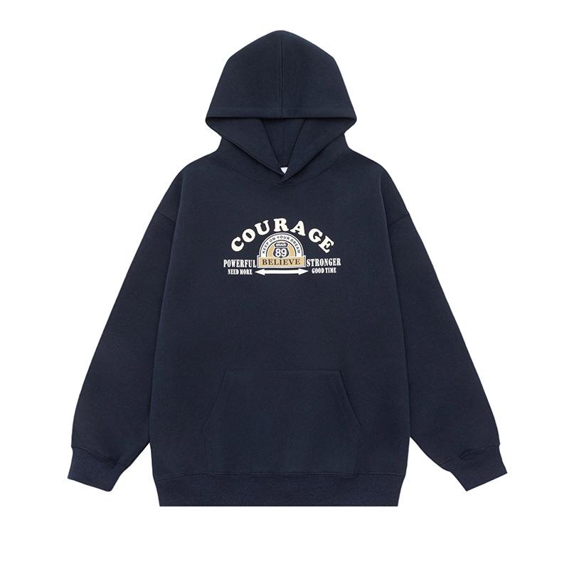 Female Pattern Printed Pullover Hooded Sweatshirt for Men and Women New American Street Jacket for Autumn