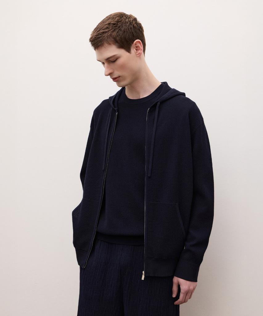 Jilseutyueoteunyuyogmaen Cotton Strong Knit Zip-Up Cardigan - Dark Navy (Jnsw6B505N3)