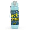 1PC Back To School Badge Design 750ml Color Plastic Sports Water Bottle Leakproof Flip Straw Lid Suitable for Sports Office Home Use