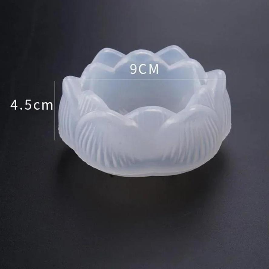 Lotus Shaped Candle Mold Silicone Mold For Candle Making 3D DIY Candlestick Soap Storage Box Mold Gypsum Craft Molds Ornament