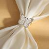 Flower Scarf Ring Rhinestone Scarf Clip Ring Elegant Butterfly Scarf Holder Slide Ring for Women Neckerchiefs Silk Scarves Shirts Shawls