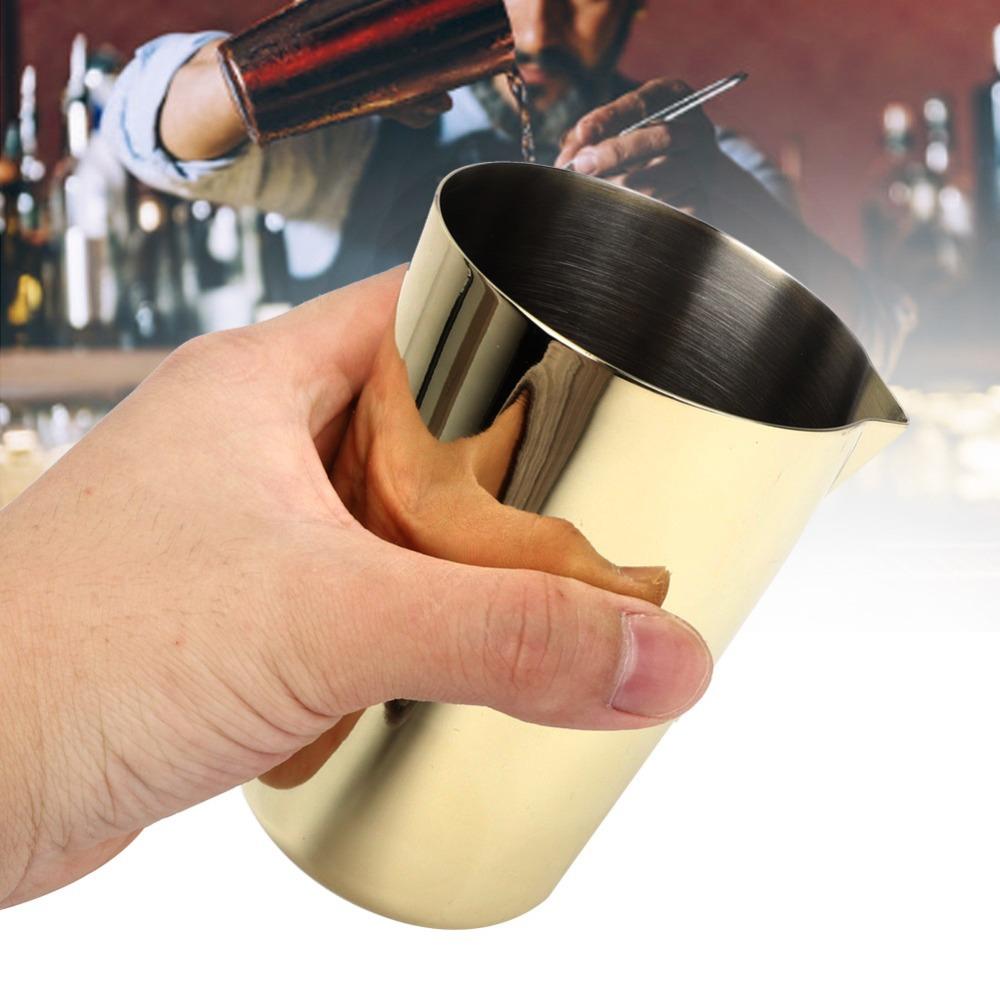 304 Stainless Steel Cocktail Mug Insulation Wine Stirring Cup Professional Mixing Cup  Bartender
