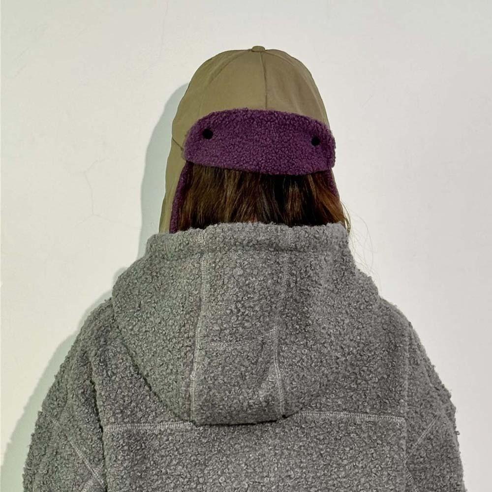 Multi-functional Earflaps Visor Hat Japanese Style Windproof Pilot Cap Ear Protection Cap  Autumn