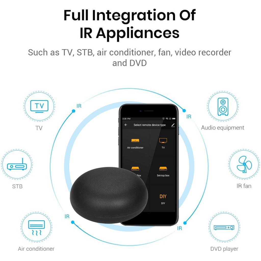 TUYA Wifi Smart IR-Fernbedienung für Smart Home, kompatibel mit Alexa Google Home Universal