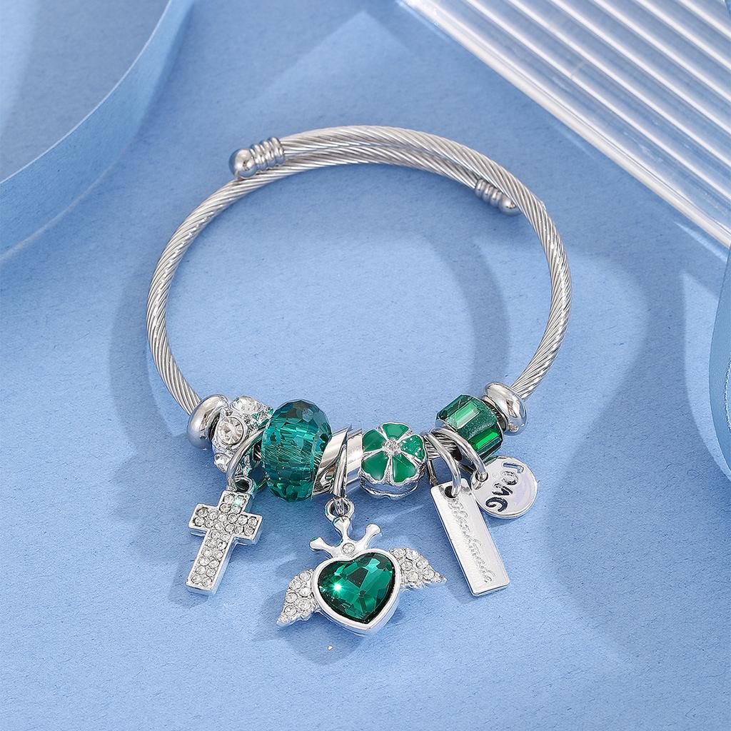 JYL TS Bracelet Fashion  Bear Letter Pendant Adjustable Brings Playful Luck