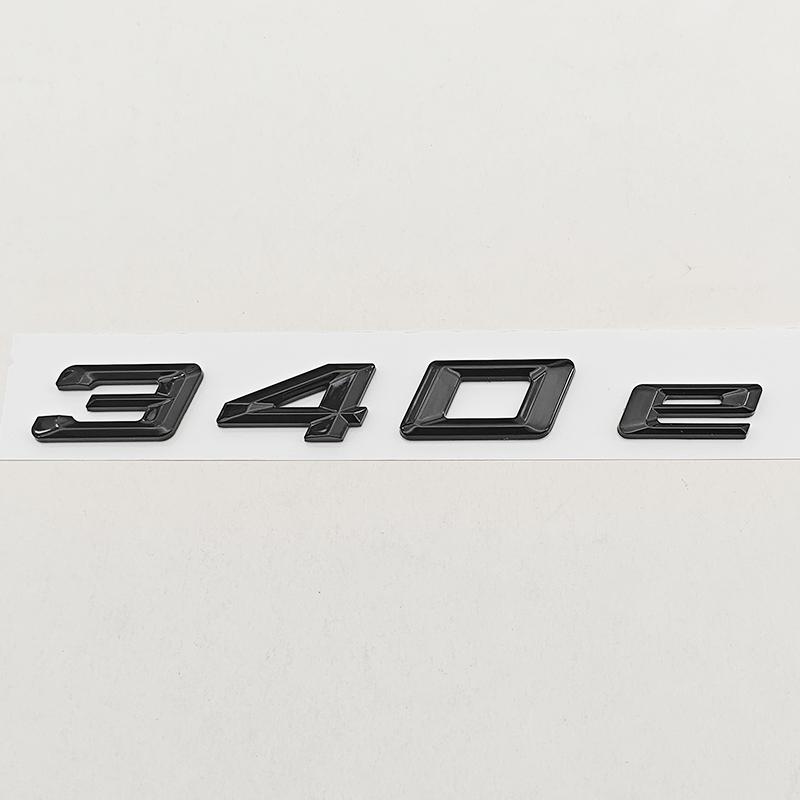 

NEW 3D ABS Chrome Black Car Sticker Logo 340e Rear Trunk Badge Sticker Decals For BMW 340e G20 G21 Auto Tail Marking Accessories чорний