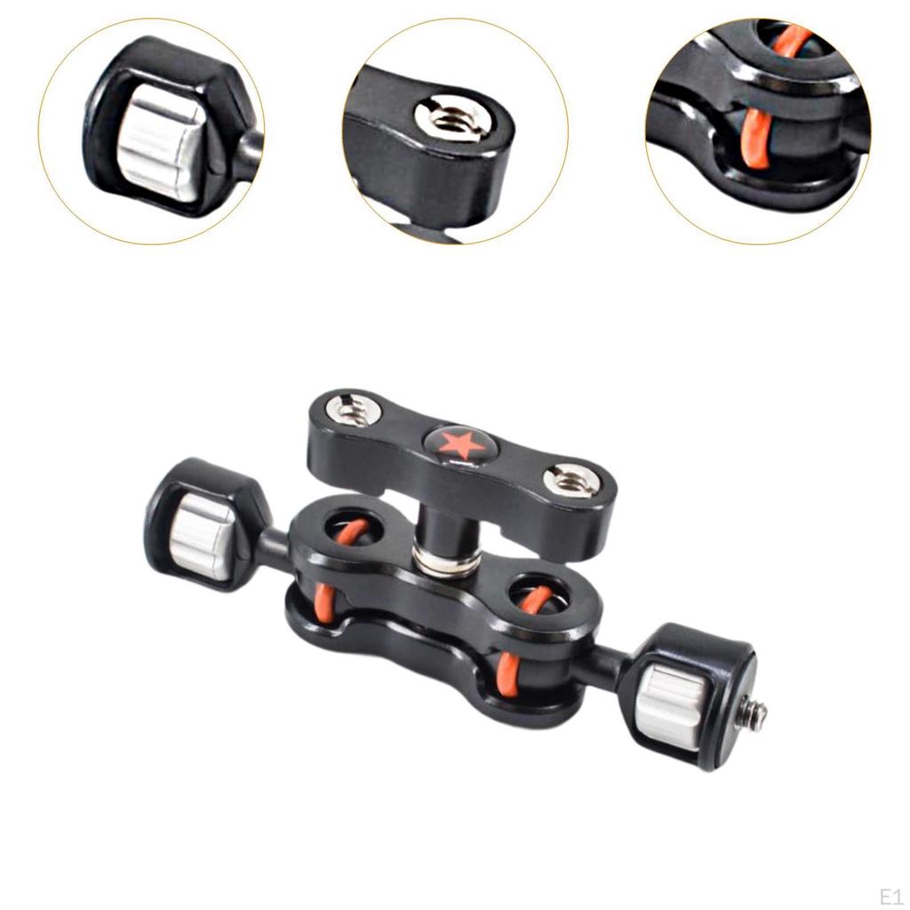 Articulating Arm with Double Ball Head Joint Knob Metal Portable Camera Bracket Extension