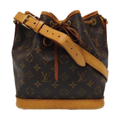 [Używany] Noe Bb Klasyczny Monogram Płótno Powlekane i Skóra Torba ze Sznurkiem typu Wiadro Crossbody Torba na Ramię Mała - Stan Dobry #1GXU9G4