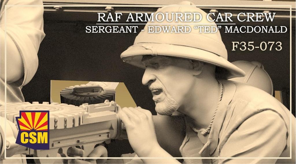 Copperstate Models 1/35 Scale RAF Armored Truck Crew with Lewis Machine Gun Resin Kit COPF35073 (Person)