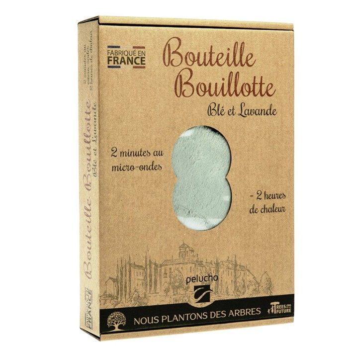 Pelucho - Bouillotte micro-ondes Grise - Fabrication française