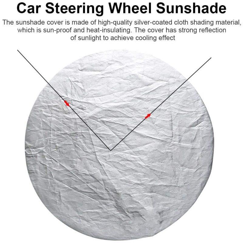 Universal Aluminiumfolie Auto Lenkradabdeckung Wärmeisolierung Sonnenschutz Aluminiumfolie Hitzeschild