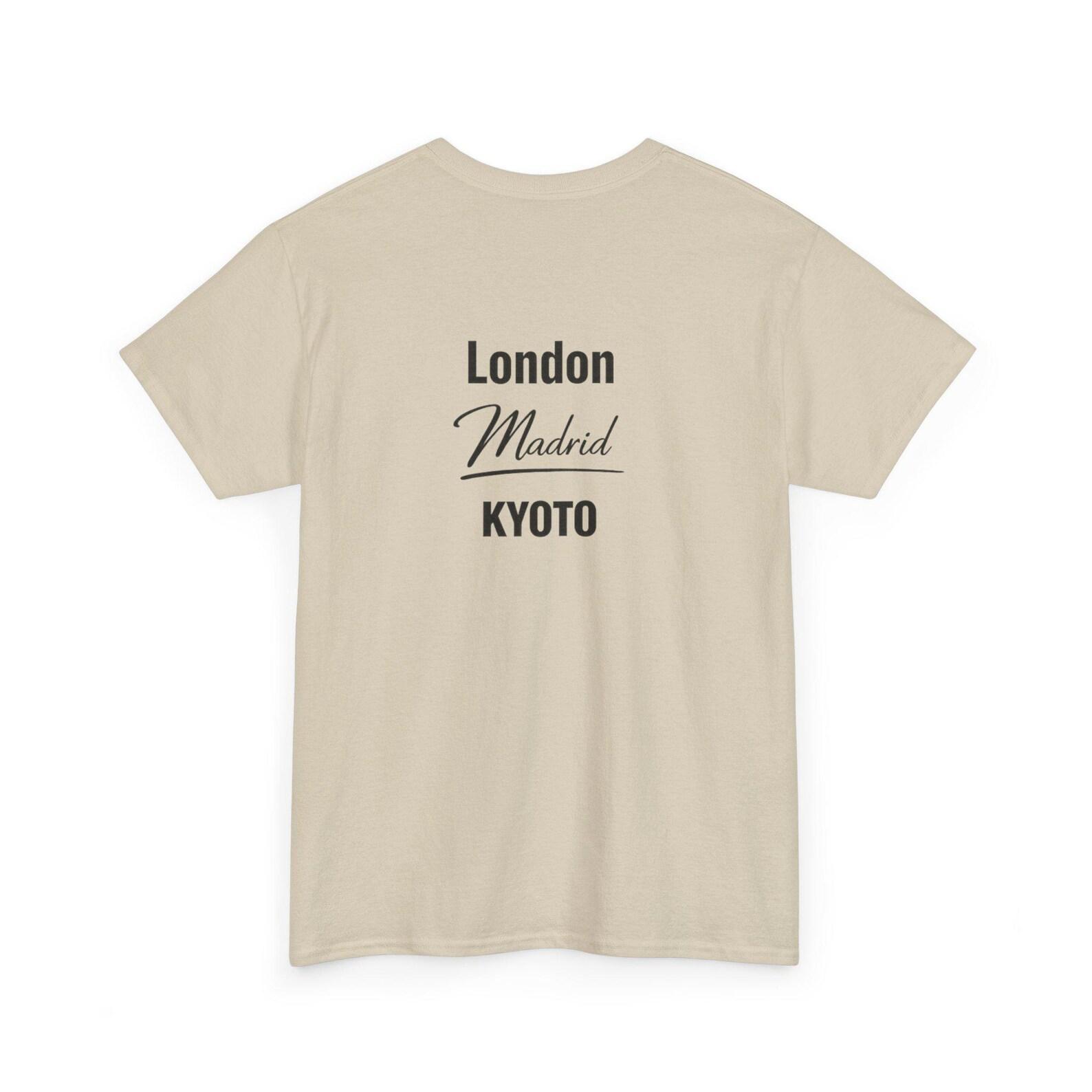 London Madrid Kyoto Tee | Minimal Travel City Names Shirt S