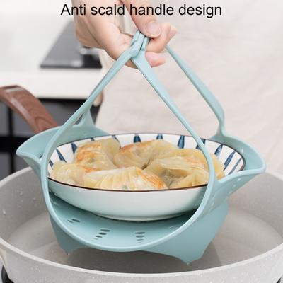 Vegetable Steamer Flexible Reusable Handles Design Practical Daily Use Oil-proof Silicone Pot Household Supplies