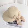 Versatile Style Hat Straw Woven Elegant  Sweet Bow Womens Hatscaps Sunshade