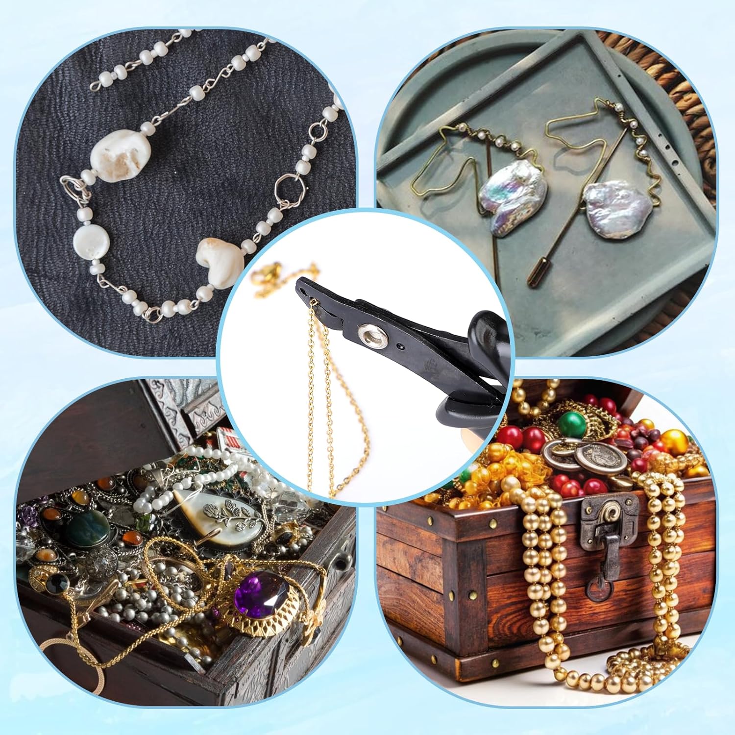 Обжимка для бисера для изготовления украшений Инструмент для обжима бисера Обжимные клещи для бисера Инструменты для изготовления украшений Мини-тонкие клещи для бисера DIY-поделки