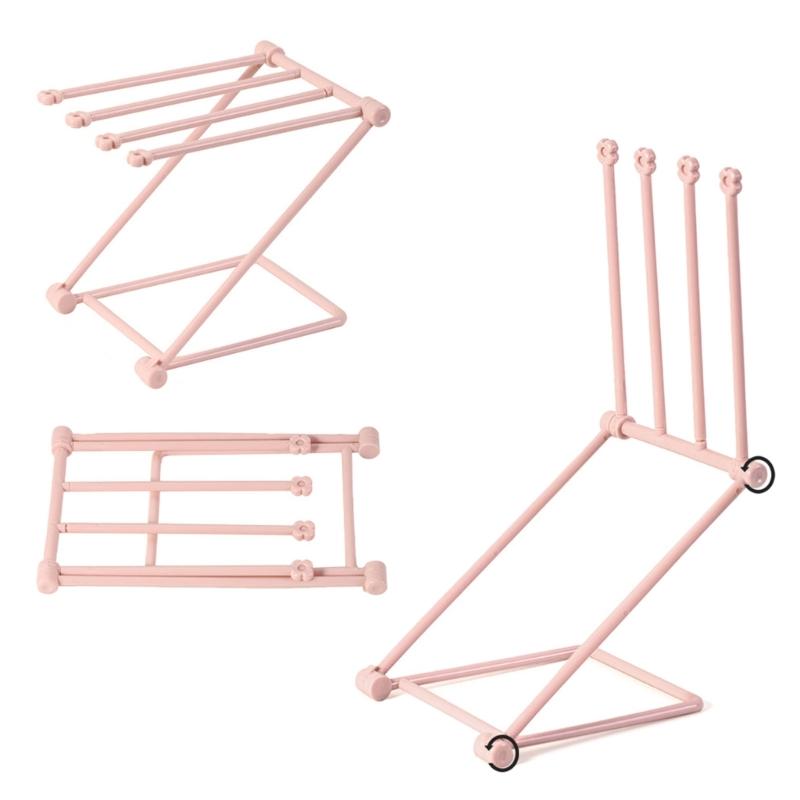 Hair Accessories Foldable Display Rack Multifunctional Women Headband Desktop Storage Rack Vertical Display Shelf Decors