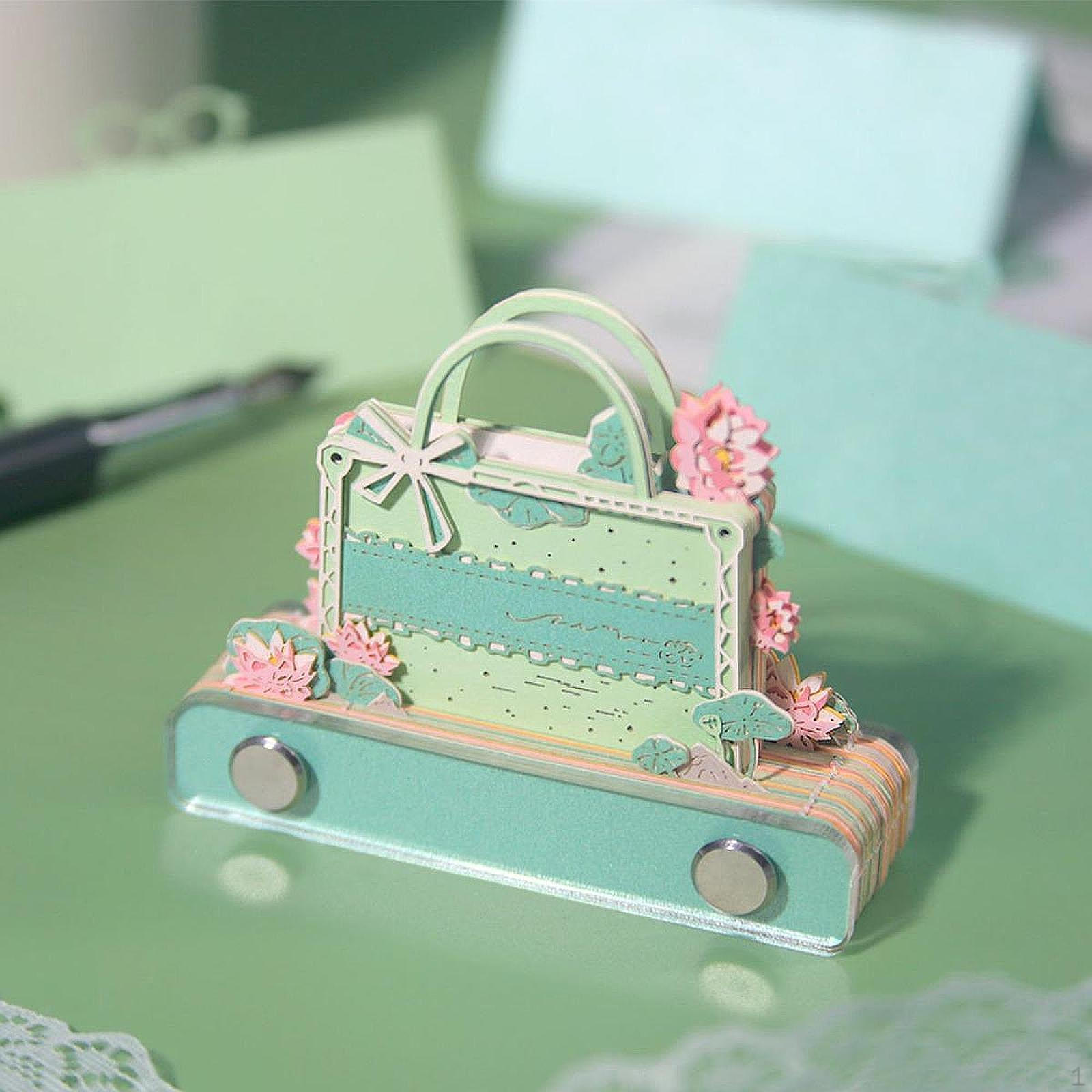 

3D блокноты для заметок из бумаги для резьбы по дереву художественные заметки липкие для офиса зелёный