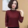 Women's Double-Sided Fleece Long-Sleeve Semi-Turtleneck Top - Stylish and Warm for Autumn/Winter