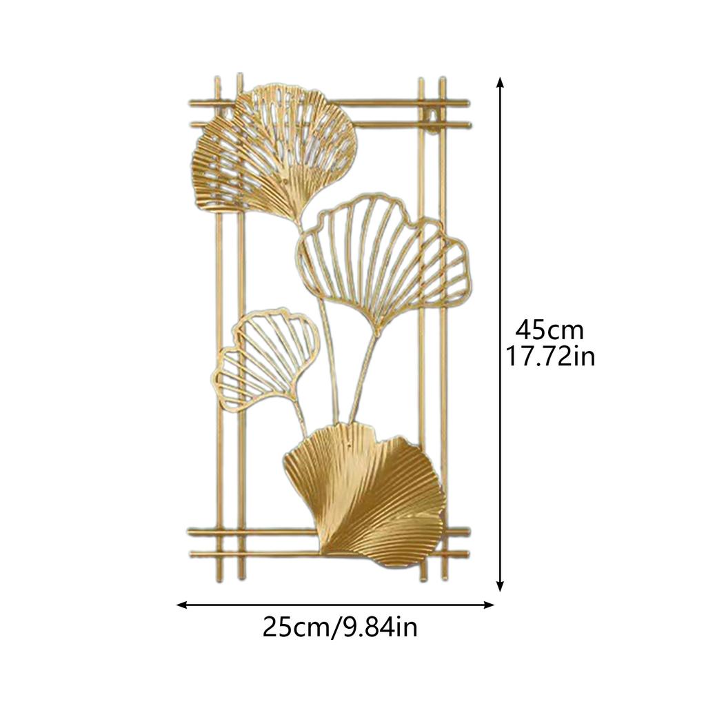 Iron Art Plant Leaf Wall Decor TV Background Wall Entrance Decoration