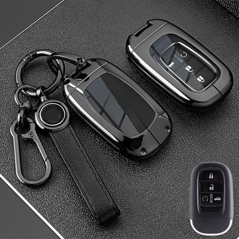 Zinc Alloy TPU Car Key Case Trim For Honda Civic Vezel Accord Sport SI EX EX-L