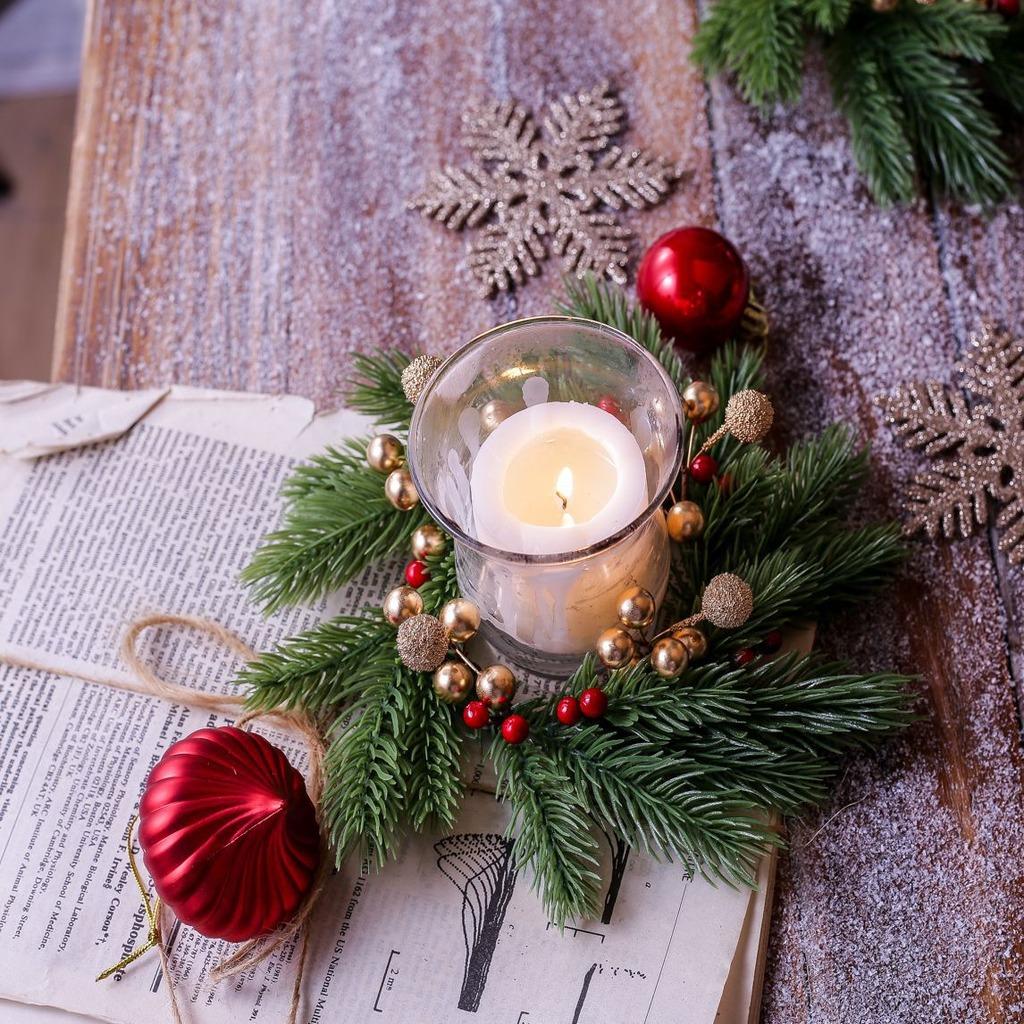 Mini Artificial Pine Needle Wreath Christmas Gold Accent Wreath Candle Ring Wreath Gold For Holiday Party Displays Shelves
