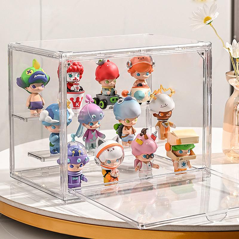Caixa de Exibição de Armazenamento em Acrílico Transparente Para Brinquedos Fingures Vitrine Para Figuras e Bonecos Blind Box Organizador de Figuras de Ação