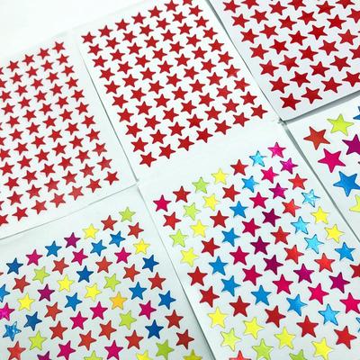 10 Blatt/Packung Glitzeraufkleber für Kinderpreise, fünfzackiger Sternaufkleber, selbstklebendes Paketetikett, Partydekoration