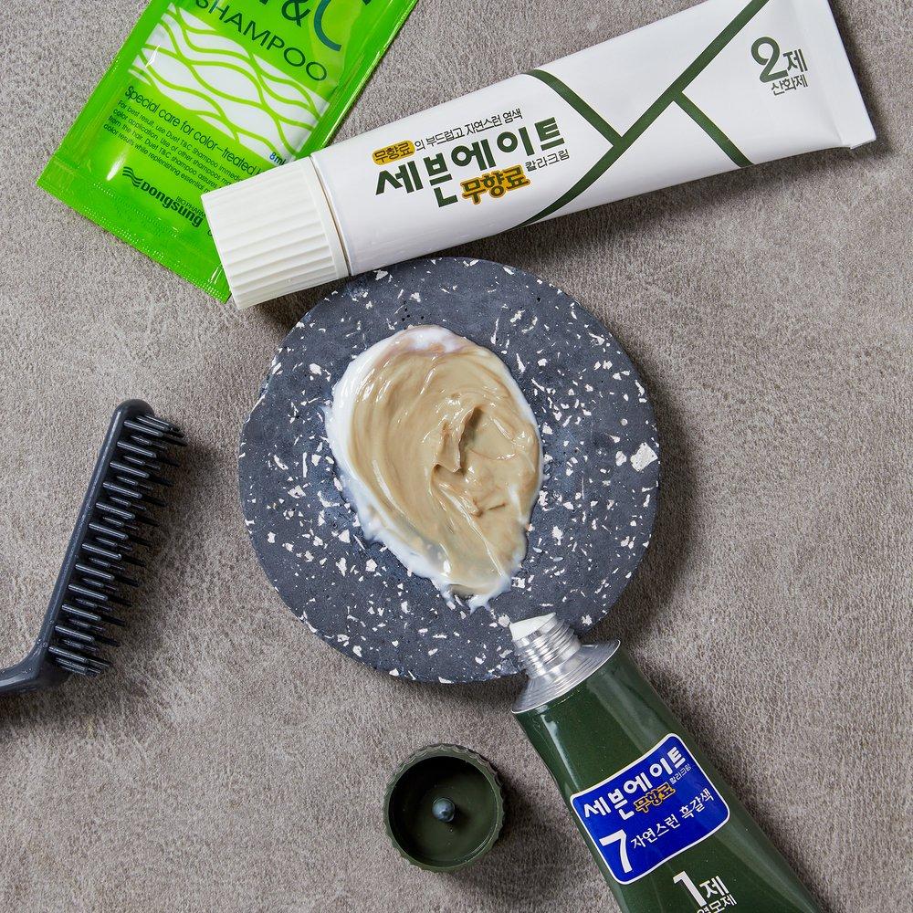 [DongSung Seven Eight] Unscented No. 7 Natural Black Brown Hair Dye (60g)