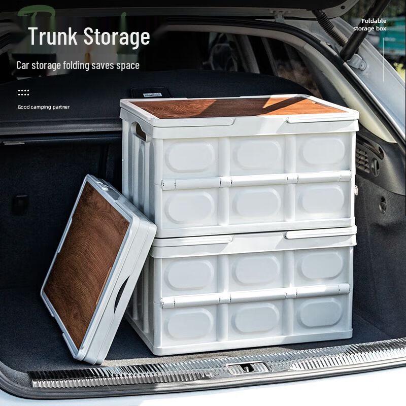 Aokedu Outdoor Foldable Storage Box with Wood Lid