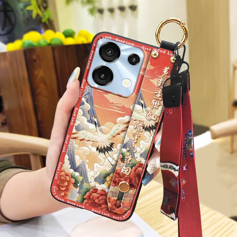 Elderly Lady Durable Phone Case For UMIDIGI G9 5G/Note9 5G For Mom Waterproof Kickstand Phone Holder Ring Back Cover