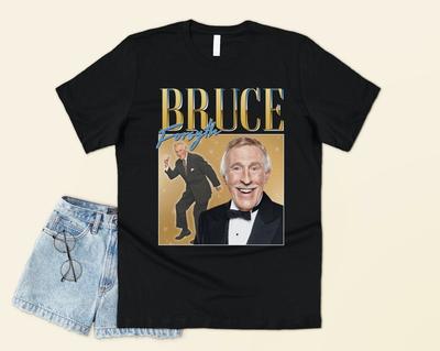 T-shirt Omaggio a Bruce Forsyth Divertente Icona Leggendaria di Game Show TV UK Anni '90 Retro