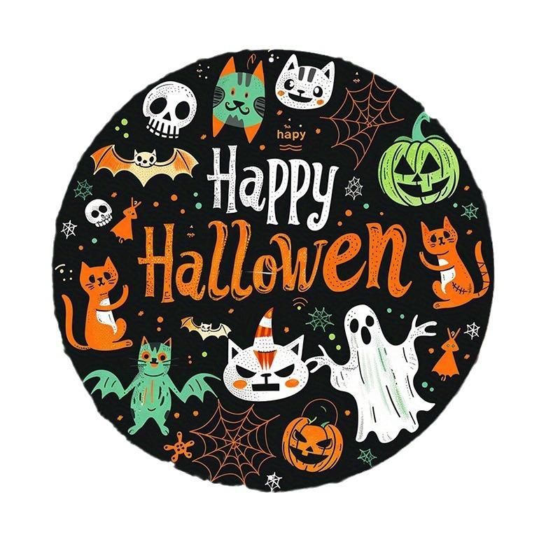 

2D Плоский 20*20см, Популярное Украшение для Дома, Хэллоуин Призрак Котенок Деревянный Круглый Логотип, для Клуба, Кухни, Сада, Кафе, Бара Декор. 20*20cm