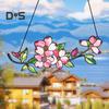 Flower Hanging Decoration Wall Art Window Hanging Ornament Double-Sided Floral Sun Catcher Gift for Nature Lovers