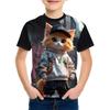 Summer Children's 3D Printed Crew Neck T-Shirt Fashion Versatile Trend Breathable Casual